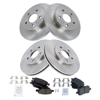 TRQ® - Front and Rear Disc Brake Kit with Ceramic Pads