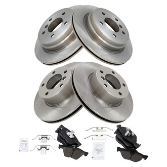TRQ® - Front and Rear Disc Brake Kit with Ceramic Pads
