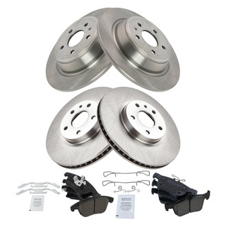 TRQ® - Front and Rear Disc Brake Kit with Ceramic Pads