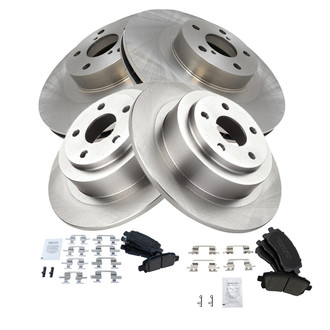 TRQ® - Front and Rear Disc Brake Kit with Ceramic Pads
