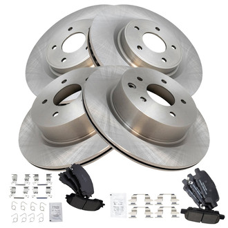 TRQ® - Front and Rear Disc Brake Kit with Ceramic Pads