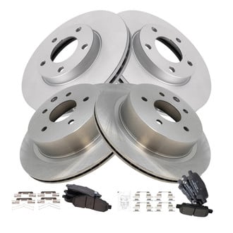 TRQ® - Front and Rear Disc Brake Kit with Ceramic Pads