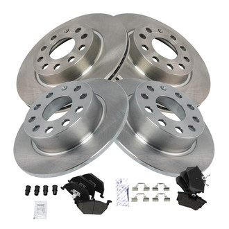 TRQ® - Front and Rear Disc Brake Kit with Ceramic Pads