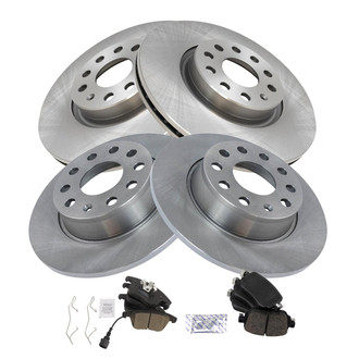 TRQ® - Front and Rear Disc Brake Kit with Ceramic Pads