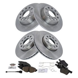 TRQ® - Front and Rear Disc Brake Kit with Ceramic Pads