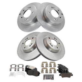 TRQ® - Front and Rear Disc Brake Kit with Ceramic Pads