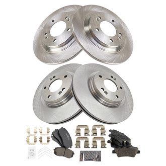 TRQ® - Front and Rear Disc Brake Kit with Ceramic Pads