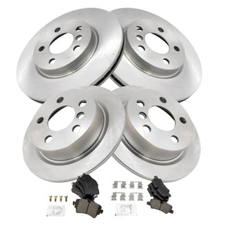 TRQ® - Front and Rear Disc Brake Kit with Ceramic Pads
