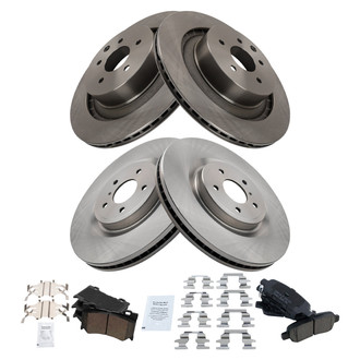 TRQ® - Front and Rear Disc Brake Kit with Ceramic Pads