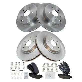 TRQ® - Front and Rear Disc Brake Kit with Ceramic Pads
