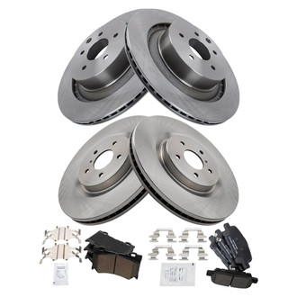 TRQ® - Front and Rear Disc Brake Kit with Ceramic Pads