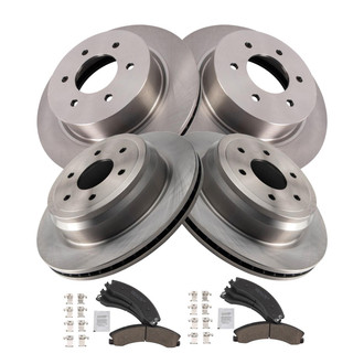 TRQ® - Front and Rear Disc Brake Kit with Ceramic Pads