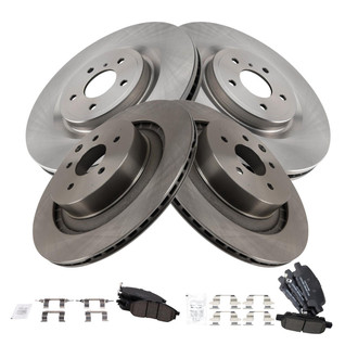TRQ® - Front and Rear Disc Brake Kit with Ceramic Pads