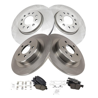 TRQ® - Front and Rear Disc Brake Kit with Ceramic Pads