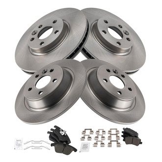 TRQ® - Front and Rear Disc Brake Kit with Ceramic Pads