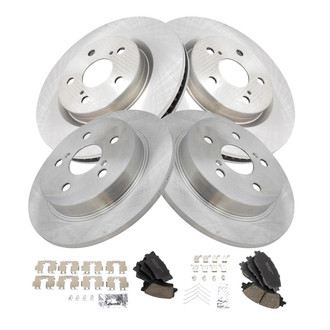 TRQ® - Front and Rear Disc Brake Kit with Ceramic Pads