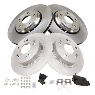 TRQ® - Front and Rear Disc Brake Kit with Ceramic Pads