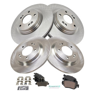 TRQ® - Front and Rear Disc Brake Kit with Ceramic Pads