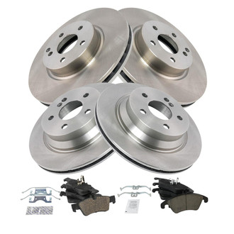 TRQ® - Front and Rear Disc Brake Kit with Ceramic Pads