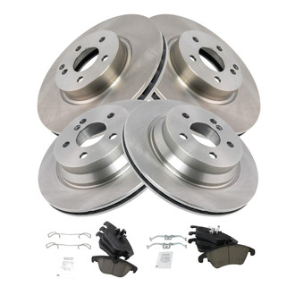 TRQ® - Front and Rear Disc Brake Kit with Ceramic Pads