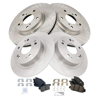 TRQ® - Front and Rear Disc Brake Kit with Ceramic Pads