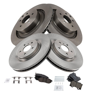 TRQ® - Front and Rear Disc Brake Kit with Ceramic Pads