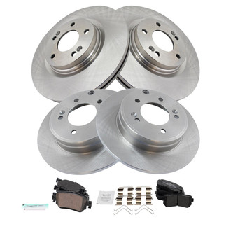TRQ® - Front and Rear Disc Brake Kit with Ceramic Pads