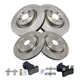 TRQ® - Front and Rear Disc Brake Kit with Ceramic Pads