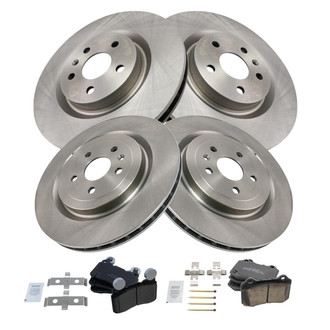 TRQ® - Front and Rear Disc Brake Kit with Ceramic Pads