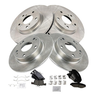 TRQ® - Front and Rear Disc Brake Kit with Ceramic Pads