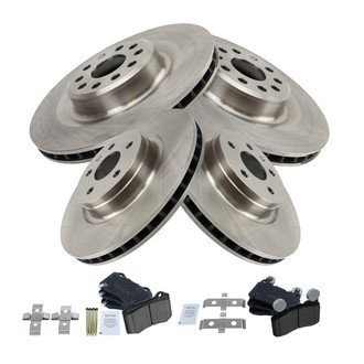 TRQ® - Front and Rear Disc Brake Kit with Ceramic Pads