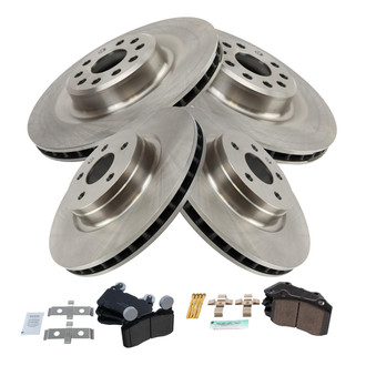 TRQ® - Front and Rear Disc Brake Kit with Ceramic Pads