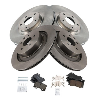 TRQ® - Front and Rear Disc Brake Kit with Ceramic Pads