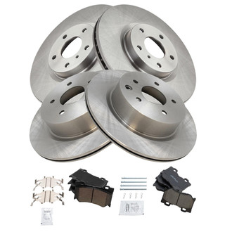 TRQ® - Front and Rear Disc Brake Kit with Ceramic Pads