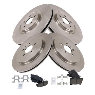 TRQ® - Front and Rear Disc Brake Kit with Ceramic Pads