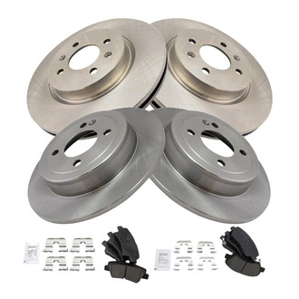 TRQ® - Front and Rear Disc Brake Kit with Ceramic Pads