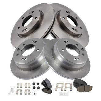 TRQ® - Front and Rear Disc Brake Kit with Ceramic Pads