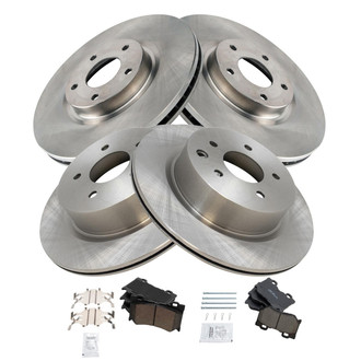 TRQ® - Front and Rear Disc Brake Kit with Ceramic Pads