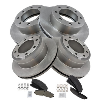 TRQ® - Front and Rear Disc Brake Kit with Ceramic Pads