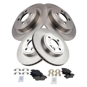 TRQ® - Front and Rear Disc Brake Kit with Ceramic Pads