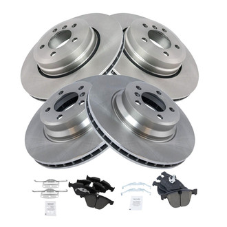 TRQ® - Front and Rear Disc Brake Kit with Ceramic Pads