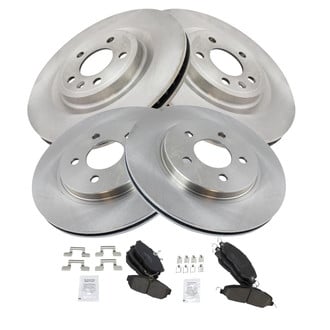 TRQ® - Front and Rear Disc Brake Kit with Ceramic Pads