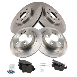 TRQ® - Front and Rear Disc Brake Kit with Ceramic Pads