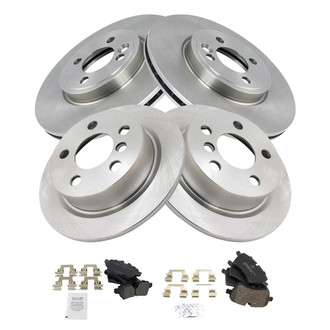 TRQ® - Front and Rear Disc Brake Kit with Ceramic Pads