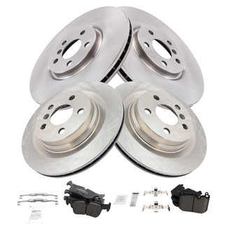 TRQ® - Front and Rear Disc Brake Kit with Ceramic Pads
