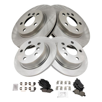 TRQ® - Front and Rear Disc Brake Kit with Ceramic Pads