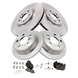 TRQ® - Front and Rear Disc Brake Kit with Ceramic Pads