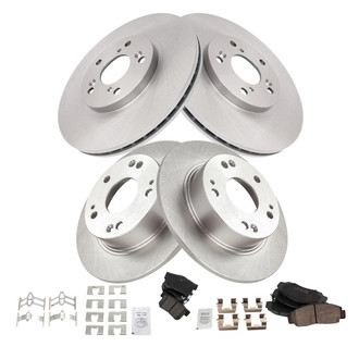 TRQ® - Front and Rear Disc Brake Kit with Ceramic Pads