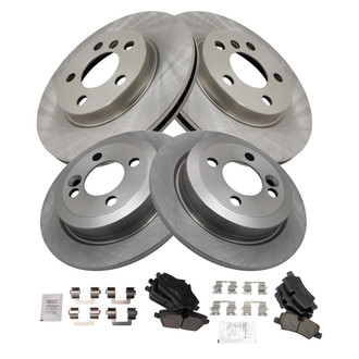 TRQ® - Front and Rear Disc Brake Kit with Ceramic Pads