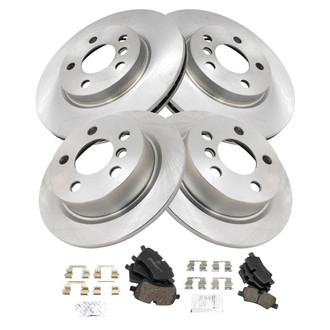 TRQ® - Front and Rear Disc Brake Kit with Ceramic Pads